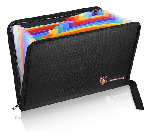 Bolsa De Documentos A4 Ignífuga Impermeable 12 Bolsillos