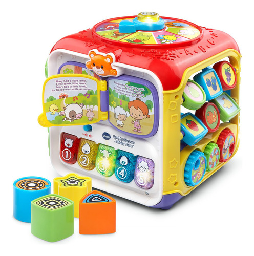 Cubo Vtech De Actividades Para Ordenar Y Descubrir Color Rojo