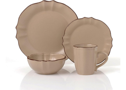 Lorren Tendencias Caseras De 16 Piezas Cocoa De Borde Chorle