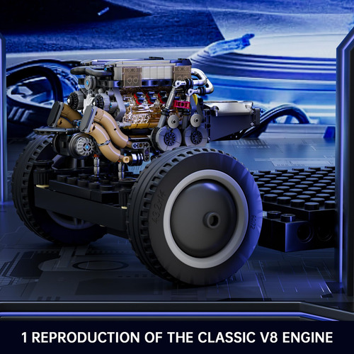 Kit De Motor Mould King W16 Twin V8 Visible, Motor De Coche,