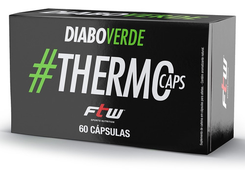 Suplemento em cápsula Fitoway  Diabo Verde #ThermoCaps cafeína #ThermoCaps em caixa de 36g 60 un