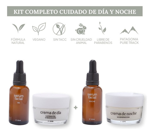 Kit Cuidado Completo Facial Día Y Noche Vegaplay 