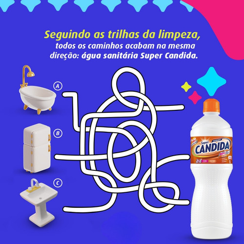 2 Unid. Água Sanitária Super Cândida Floral 1 Litro Limpeza
