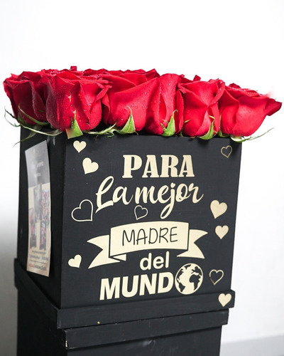 Regalo Cumpelaños Aniversario Caja De 25 Rosas Naturale Gdl 