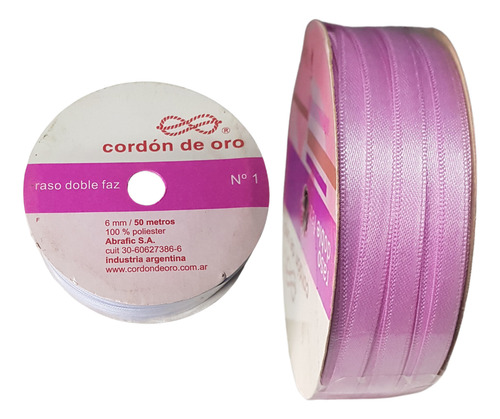 Cinta De Raso Doble Faz N°1 6mm X Rollo De 50mts Rosa Egipcio