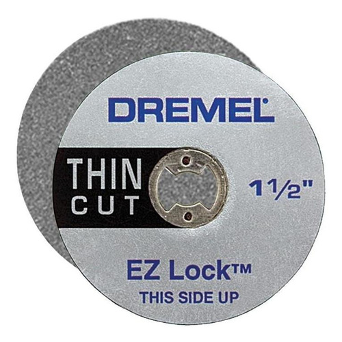 Discos De Corte Fino X5 Metal Dremel Ez Lock Ez409 De 1-1/2 Color Gris