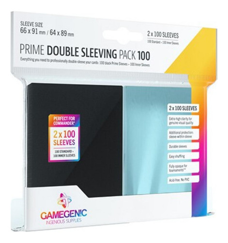 Gamegenic: Prime Double Sleeve Pack 100