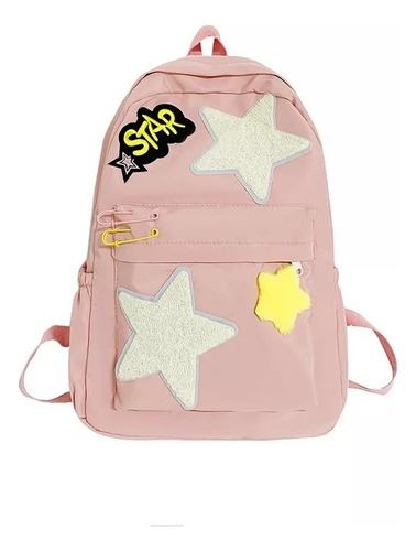 Mochila Estudiantil Con Estrellas, Estilo Universitario