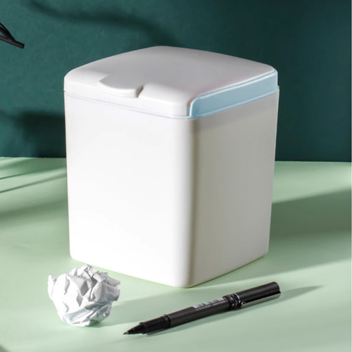 Cubo De Basura De Escritorio R Con Tapa Para Escritorio Pequ