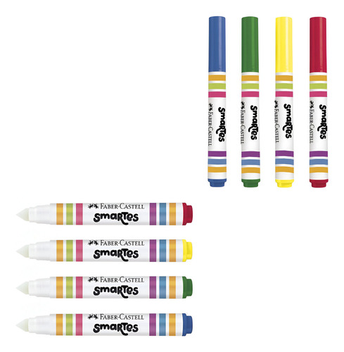 Estojo Smartes Colorir Faber-castell Caderno + 4 Canetinhas Cor Colorido