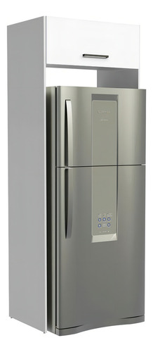 Mueble Para Refrigerador Madesa Agata 1 Puerta Basculante B Color Blanco