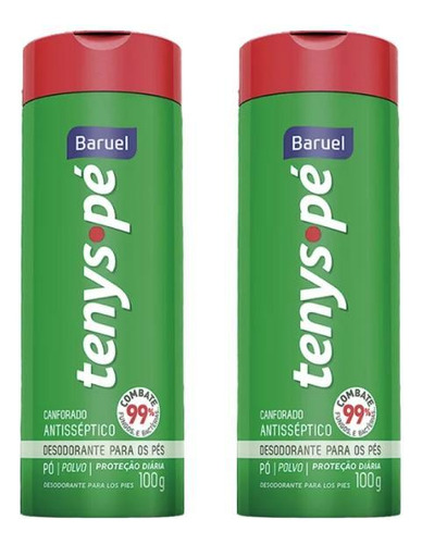 Talco Pes Tenys Pe Baruel Po 100g Conforado-kit C/2un