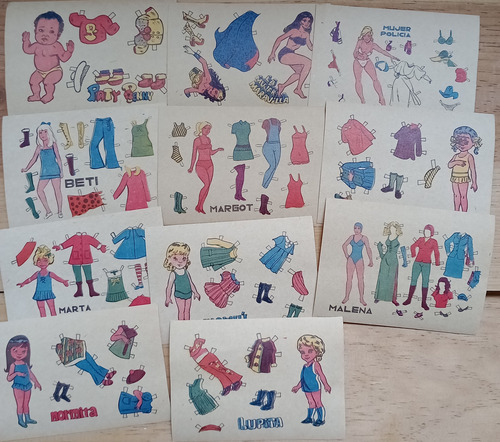 Muñecas De Papel Antiguas Recortables Vintage Colección 11 P (Usado)