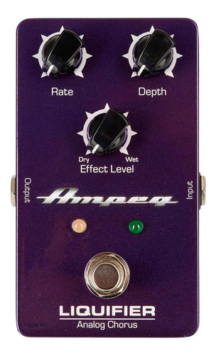 Pedal De Efecto Bajo Analog Chorus Ampeg Liquifier Color Violeta oscuro