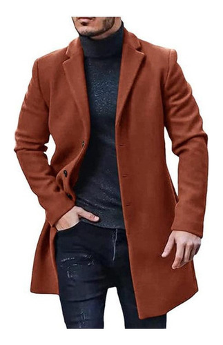 Abrigo De Lana De Moda Otoño/invierno Para Hombre