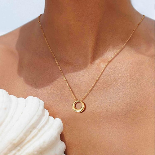 Hichoker Collares En Capas De Oro Para Mujer, Collares Chapa