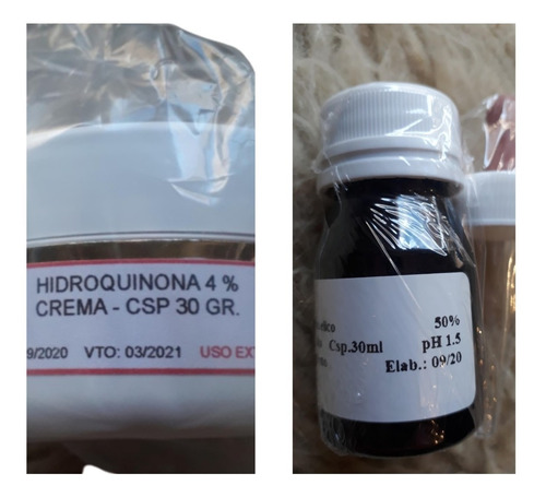 Cr Hidroquinona  + Ac Mandelic0 50%  Manchas Acne Melasma