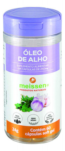 Suplemento Alimentar Óleo De Alho 60 Cps Soft Gel Meissen