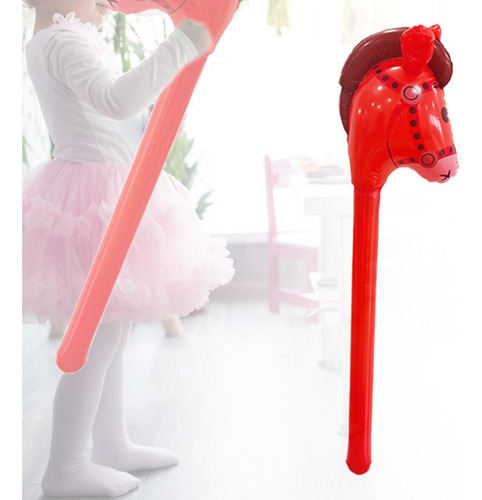 Cabeza De Caballo Inflable Cabeza De Juguete Toy Riding Rojo