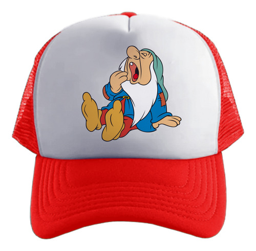 Blancanieve Enano Sleepy Dormilon Gorra Friki Tu Eres #1 Rojo Talle Único Regulable Blancanieve Enano Sleepy Dormilon