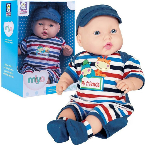 Brinquedo Infantil Boneco Bebê Menino Fofinho Miyo Cotiplás