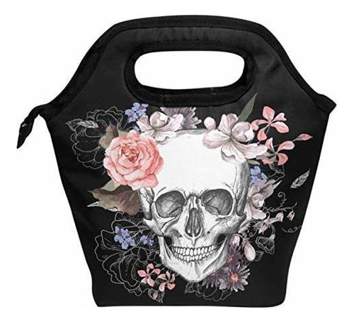 Wamika Sugar Skull Skeleton Lunch Bag Aislante Freezable Ro