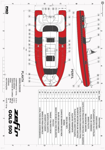Bote Zefir G500, Casco 0km De Fábrica - Marina Atlântica