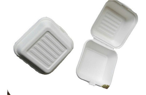 Charola 6x6 Hamburguesera Con 500 Pzas Compostable