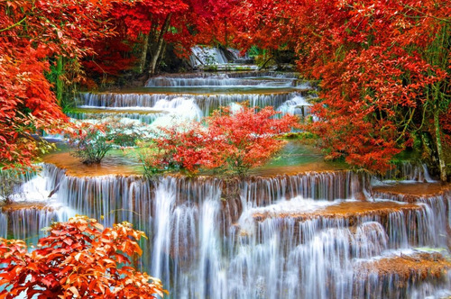 Fotomural, Paisaje, Cascadas Adhesivo 135x180cm Envio Gratis