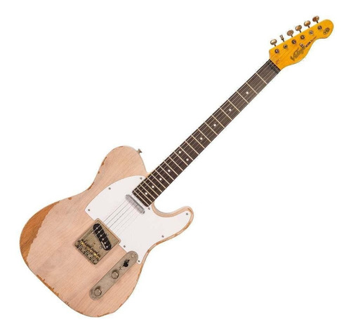 Guitarra eléctrica Vintage Icon Series V62 de álamo distressed ash blonde con diapasón de palo de rosa