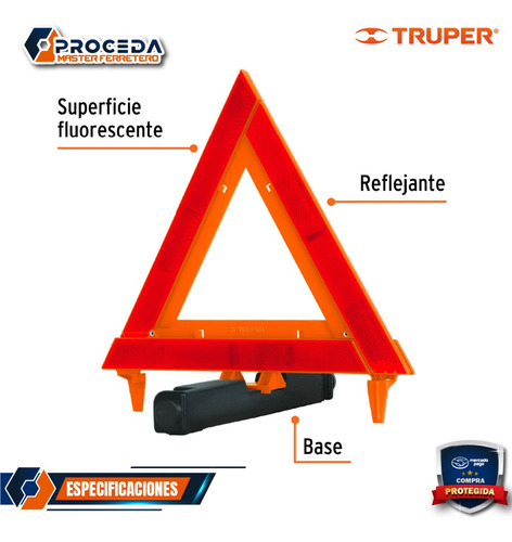 Triángulo De Seguridad De 29 Cm De Alto 10943