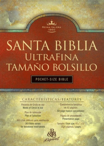 Biblia Ultra Bolsillo Piel Fabricada Indice Rv 1960