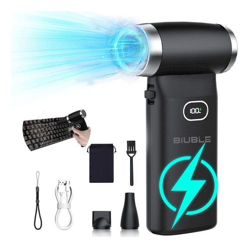 BIUBLE ML425-MX ventilador turbo portátil 130000rpm 8000mah color negro