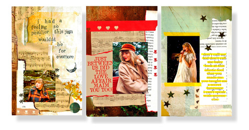 Libretas Journal Taylor Swift, Red, Evermore Y Folklore 