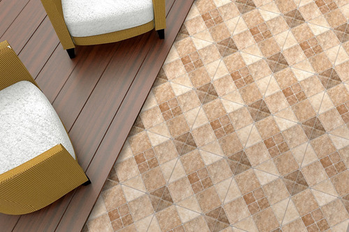 Imagen 1 de 3 de Ceramica Rustica Roma Beige Hd 50x50. Articons