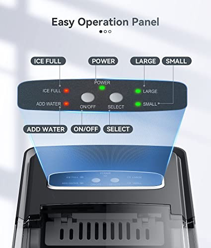 Encimera Portátil Ecozy Para Hacer Hielo, 9 Cubos Listos En