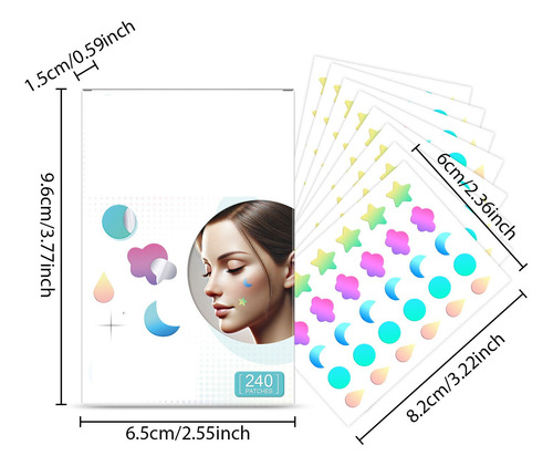 Parche Facial Oculto Multicolor Para Cubrir Las Imperfeccion