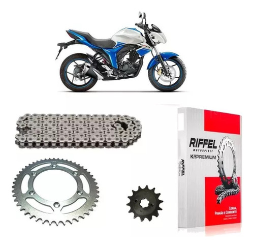 Kit Transmision Riffel Suzuki Gixxer 150 Ruta 3 Motos