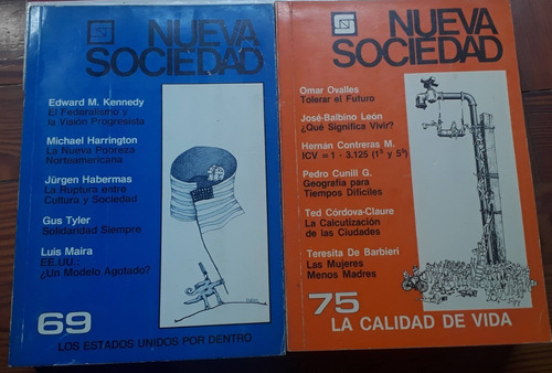 Lote X 2 Revista Nueva Sociedad 69 Y 75 Habermas Y Otros