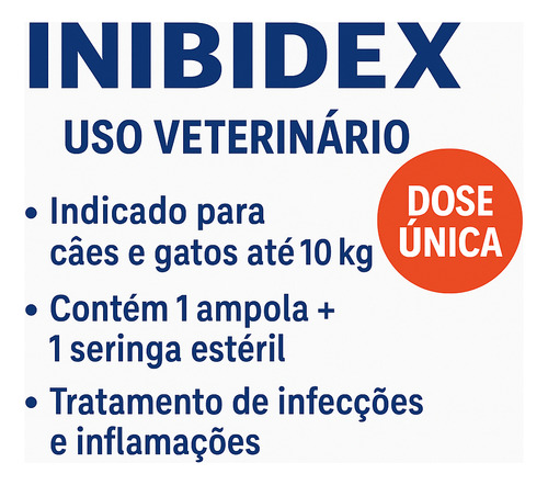Kit 10 Uni Inibidex Injetável Anticoncepcional Cães E Gatos