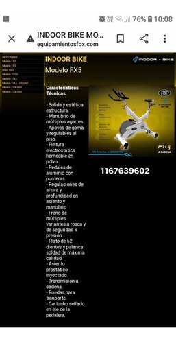 Bicicleta De Spininng Usada Fox (solo 2 Usos)