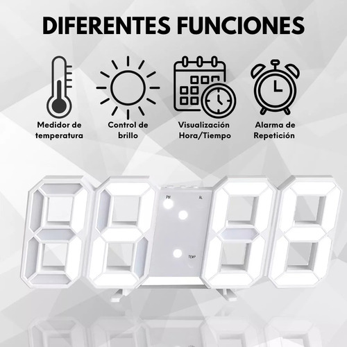 - Reloj De Pared Led 3d, Reloj Digital De Diseño Moderno