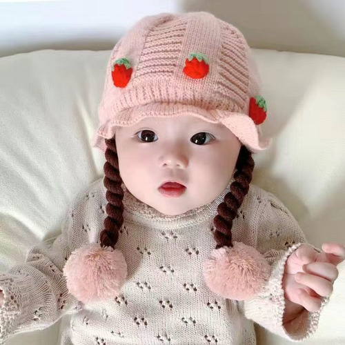 Gorro De Punto Para Bebé, Cálido Y Resistente Al Viento, Con