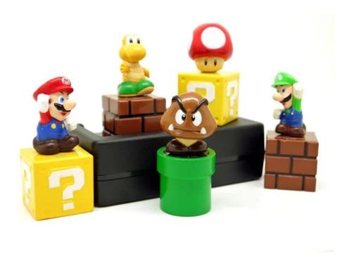 Super Mario Set Mini Figuras Muñeco Juguete Bloques Piezas