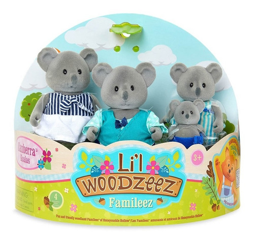 Lil Woodzeez 6155 Set Familia De Koalas X4 Figuras Animales