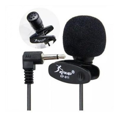 Microfone De Lapela 3.5mm Stereo P2 Knup Kp-911 Frete Barato
