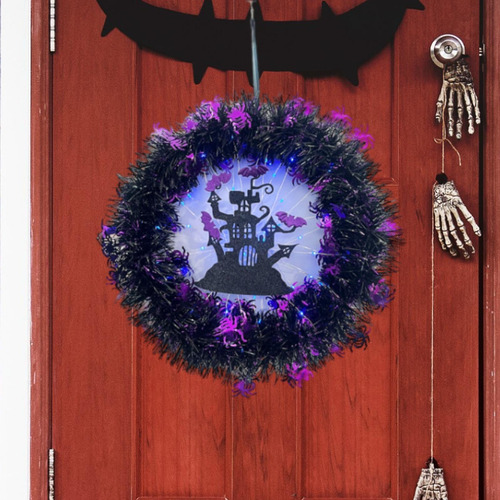 Corona Artificial Brillante Decorativa Para Puerta De