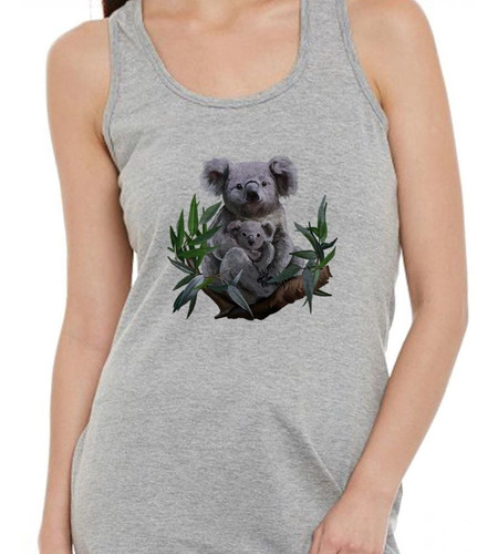 Musculosa Koala Trepando Tronco Arbol M3