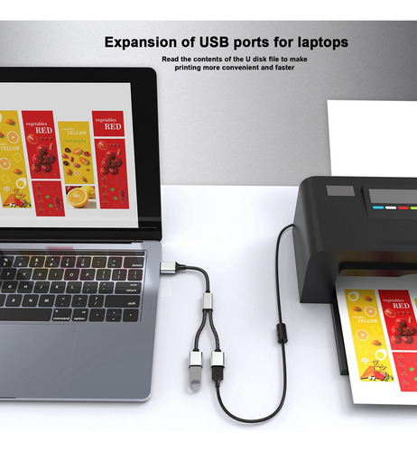 Cabo Adaptador Usb Para Usb 2.0 Triple Usb Port Hub Otg Hab