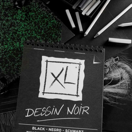 Block C/40 Hjs Papel Negro Dessin Noir Xl Canson